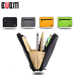 BUBM Double Layer Padded Travel Case Packing Cubes for iPad Mini Electronic Accessories Organizer Makeup Bag