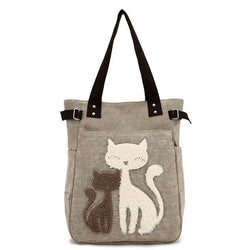 2017 Fashion Women's Handbag Cute Cat Tote Bag Lady  Canvas Bag Shoulder bag