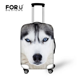 Husky Malamute Print Travel Elastic Luggage Protective Covers 3D Pet Dog Husky Suitcase Cover for 18-30 Inch Cases