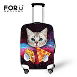 FORUDESIGNS Elastic Luggage Cover with Galaxy Cat Trolley Suitcase Luggage Protective Covers Zip Travel Rain Cover Bags Tumblr