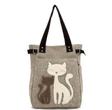 2017 Fashion Women's Handbag Cute Cat Tote Bag Lady  Canvas Bag Shoulder bag