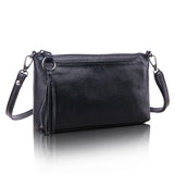 Cowhide Genuine Leather Women Messenger Bags Tassel Crossbody Bag Female Fashion Shoulder Bags for women Clutch Small Handbags