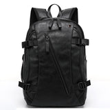 BAIJIAWEI Men PU Patent Leather Backpacks Men's Fashion Backpack & Travel Bags Western College Style Bags Mochila Feminina