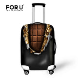 3d chocolate travel suitcase luggage cover for 18 20 22 24 26 28 30 inch luggage protective coves funny elastic dirtproof cover