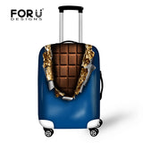 3d chocolate travel suitcase luggage cover for 18 20 22 24 26 28 30 inch luggage protective coves funny elastic dirtproof cover