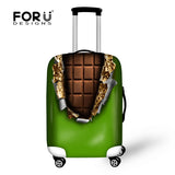 3d chocolate travel suitcase luggage cover for 18 20 22 24 26 28 30 inch luggage protective coves funny elastic dirtproof cover