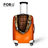 3d chocolate travel suitcase luggage cover for 18 20 22 24 26 28 30 inch luggage protective coves funny elastic dirtproof cover