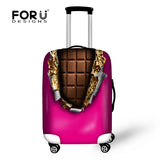 3d chocolate travel suitcase luggage cover for 18 20 22 24 26 28 30 inch luggage protective coves funny elastic dirtproof cover