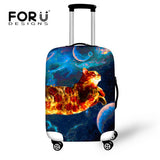 FORUDESIGNS Elastic Luggage Cover with Galaxy Cat Trolley Suitcase Luggage Protective Covers Zip Travel Rain Cover Bags Tumblr