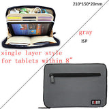 BUBM Double Layer Padded Travel Case Packing Cubes for iPad Mini Electronic Accessories Organizer Makeup Bag