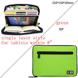 BUBM Double Layer Padded Travel Case Packing Cubes for iPad Mini Electronic Accessories Organizer Makeup Bag