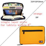 BUBM Double Layer Padded Travel Case Packing Cubes for iPad Mini Electronic Accessories Organizer Makeup Bag