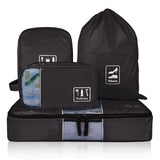 ECOSUSI New Travel Accessories Storage Bag For Clothes Shoes Electronics Toiletry Organizer 4 Pcs/Set Travel Bag Suitcase