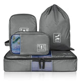 ECOSUSI New Travel Accessories Storage Bag For Clothes Shoes Electronics Toiletry Organizer 4 Pcs/Set Travel Bag Suitcase