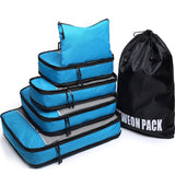 Best Seller Lightweight Travel Packing Cubes 6pcs With Laundry Shoe Bag Suitcase Compression Cubes for Luggage Organizer