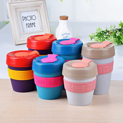 Colourful Keep Coffee Cup With Lid Water Bottle Car  Coffee Seal #WarOnWasteAU Free Shipping