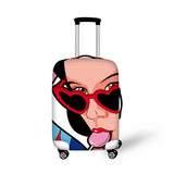 Pop art modern art corporate Protective Dust Luggage Cover Waterproof Travel Luggage Cover Suit for 18-30 inch Case Elastic Suitcase Cover