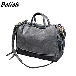 Bolish  New Arrive Women Shoulder Bag Nubuck Leather Vintage Messenger Bag