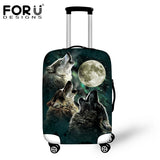 Vintage Denim Animal Cat Travel Suitcase Protector Cover,Waterproof Elastic Luggage Covers for 18 20 26 28 30 Inch Trolley Cases