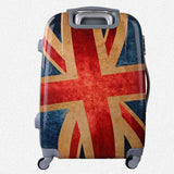 20/24 Inch Vintage Suitcase on Wheels Adults ABS British Flag Luggage with Wheels Girls Trolley Case Men and Women Travel Bag