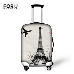 Paris French Eiffel Tower Luggage Covers Apply to 18 - 30 Inch Trolley Case Elastic Suitcase Protective Cover