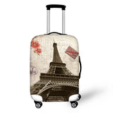 Paris French Eiffel Tower Luggage Covers Apply to 18 - 30 Inch Trolley Case Elastic Suitcase Protective Cover