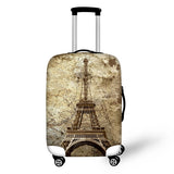 Paris French Eiffel Tower Luggage Covers Apply to 18 - 30 Inch Trolley Case Elastic Suitcase Protective Cover