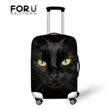 Crazy Horse Black Cat Travel Luggage Cover Protective Suitcase Cover Trolley Case Travel Luggage Dust Covers for 18 - 30 inch