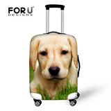 FORUDESIGNS Elastic Travel Luggage Cover Cute Husky Dog Print 18-30 inch Travel Case Dust Cover Elastic Dustproof Suitcase Cover