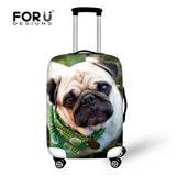 FORUDESIGNS Elastic Travel Luggage Cover Cute Husky Dog Print 18-30 inch Travel Case Dust Cover Elastic Dustproof Suitcase Cover