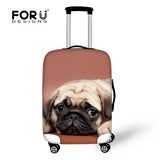 FORUDESIGNS Elastic Travel Luggage Cover Cute Husky Dog Print 18-30 inch Travel Case Dust Cover Elastic Dustproof Suitcase Cover