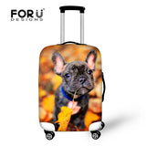 FORUDESIGNS Elastic Travel Luggage Cover Cute Husky Dog Print 18-30 inch Travel Case Dust Cover Elastic Dustproof Suitcase Cover