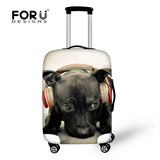 FORUDESIGNS Elastic Travel Luggage Cover Cute Husky Dog Print 18-30 inch Travel Case Dust Cover Elastic Dustproof Suitcase Cover