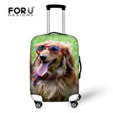 FORUDESIGNS Elastic Travel Luggage Cover Cute Husky Dog Print 18-30 inch Travel Case Dust Cover Elastic Dustproof Suitcase Cover