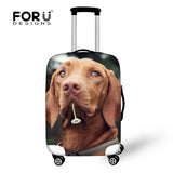 FORUDESIGNS Elastic Travel Luggage Cover Cute Husky Dog Print 18-30 inch Travel Case Dust Cover Elastic Dustproof Suitcase Cover