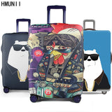 Fun Elastic Luggage Protective Cover With Ziper For 18 -32 inch Trunk Case Waterproof Travel Suitcase Cover