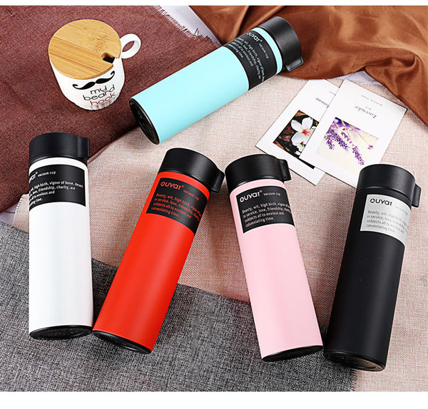 Coffee Mug double stainless 450ml steel vacuum five-colour options thermos cup travel mug thermos for tea coffee water bottle