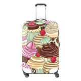 Chocolate Bar, Cupcake, Coffee Luggage Protective Cover For Trolley Suitcase Chocolate Pattern Thick Dust proof Elastic Cover Travel Accessories