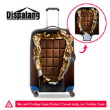 3D Chocolate, Fast Food, Treats, Cakes Luggage Cover custom design dustproof elastic luggage protective Baggage cover Suitcase Cover